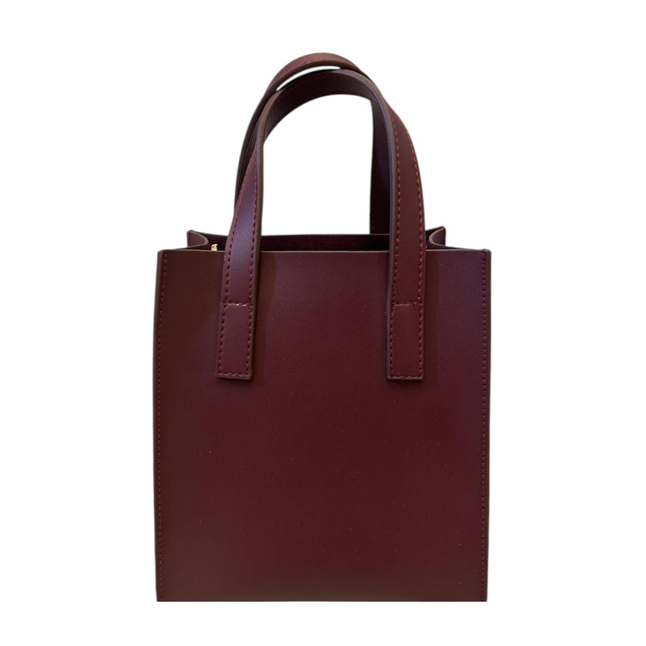 Burgundy Mini Tote Bag