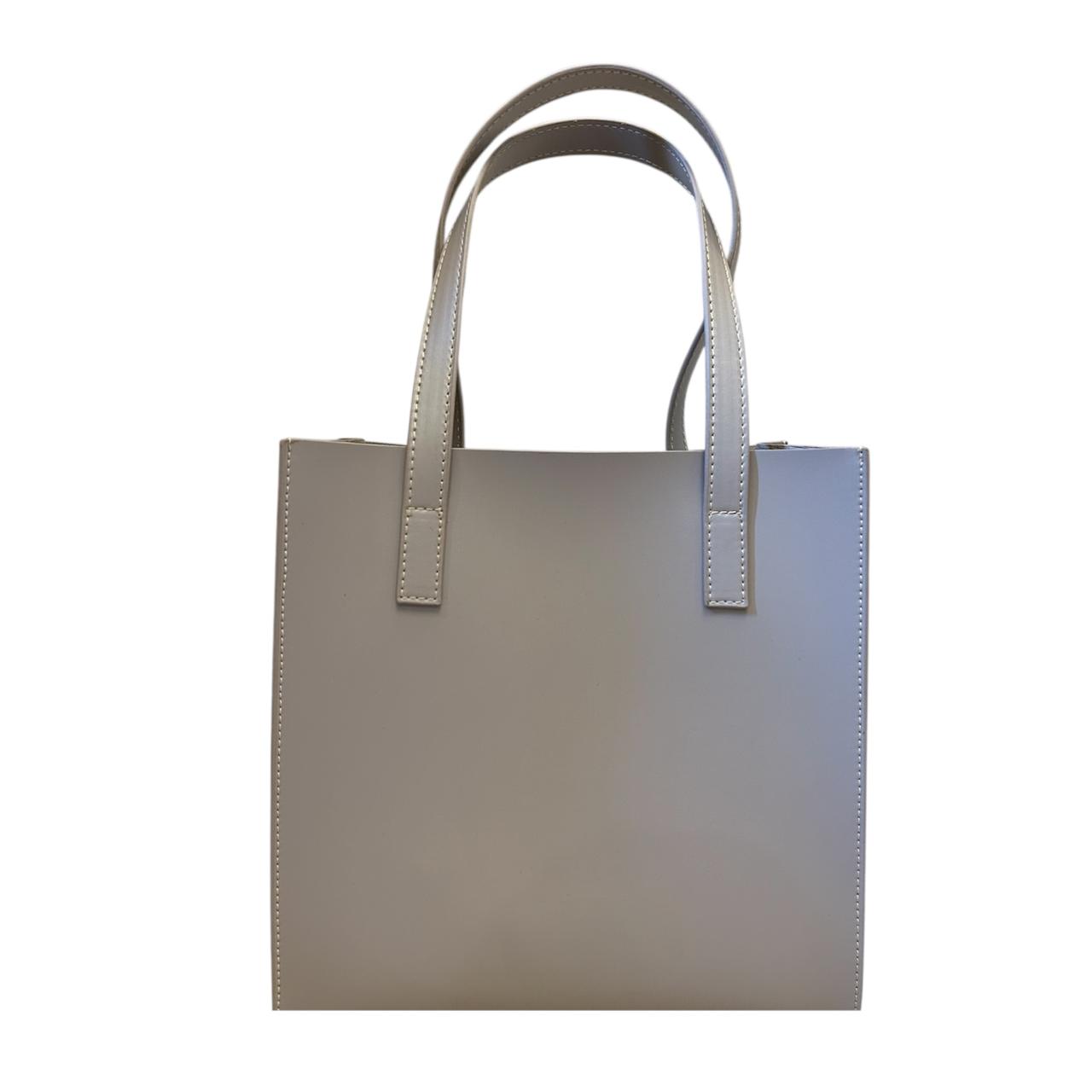Grayish Beige Small Tote Bag